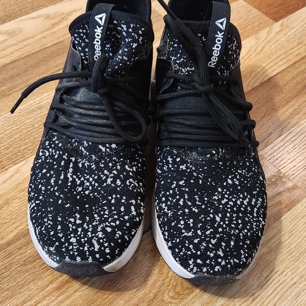 Reebok Black and White Speckled Sneakers